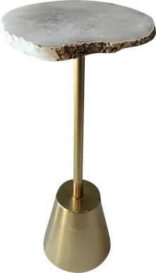 Prweshiek Gold 24 in. Accent Table