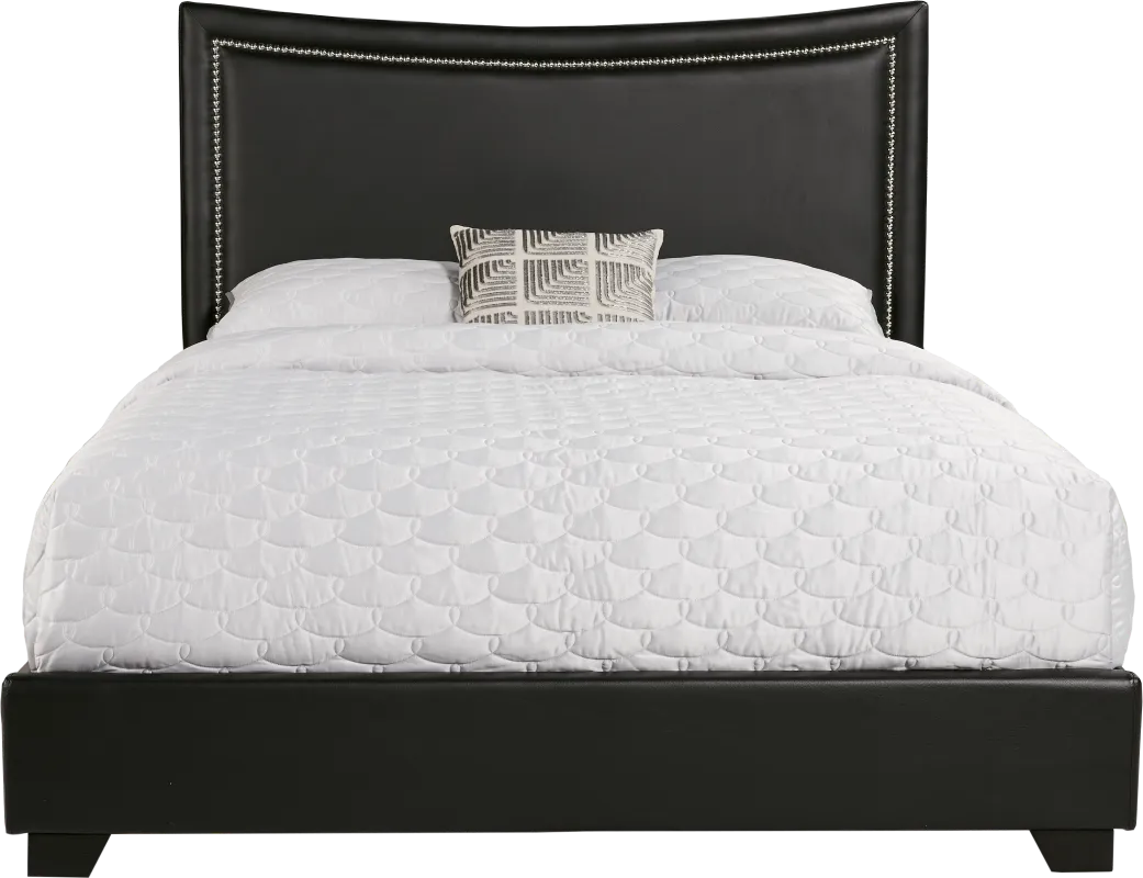 Genoa II Black 3 Pc Queen Upholstered Bed