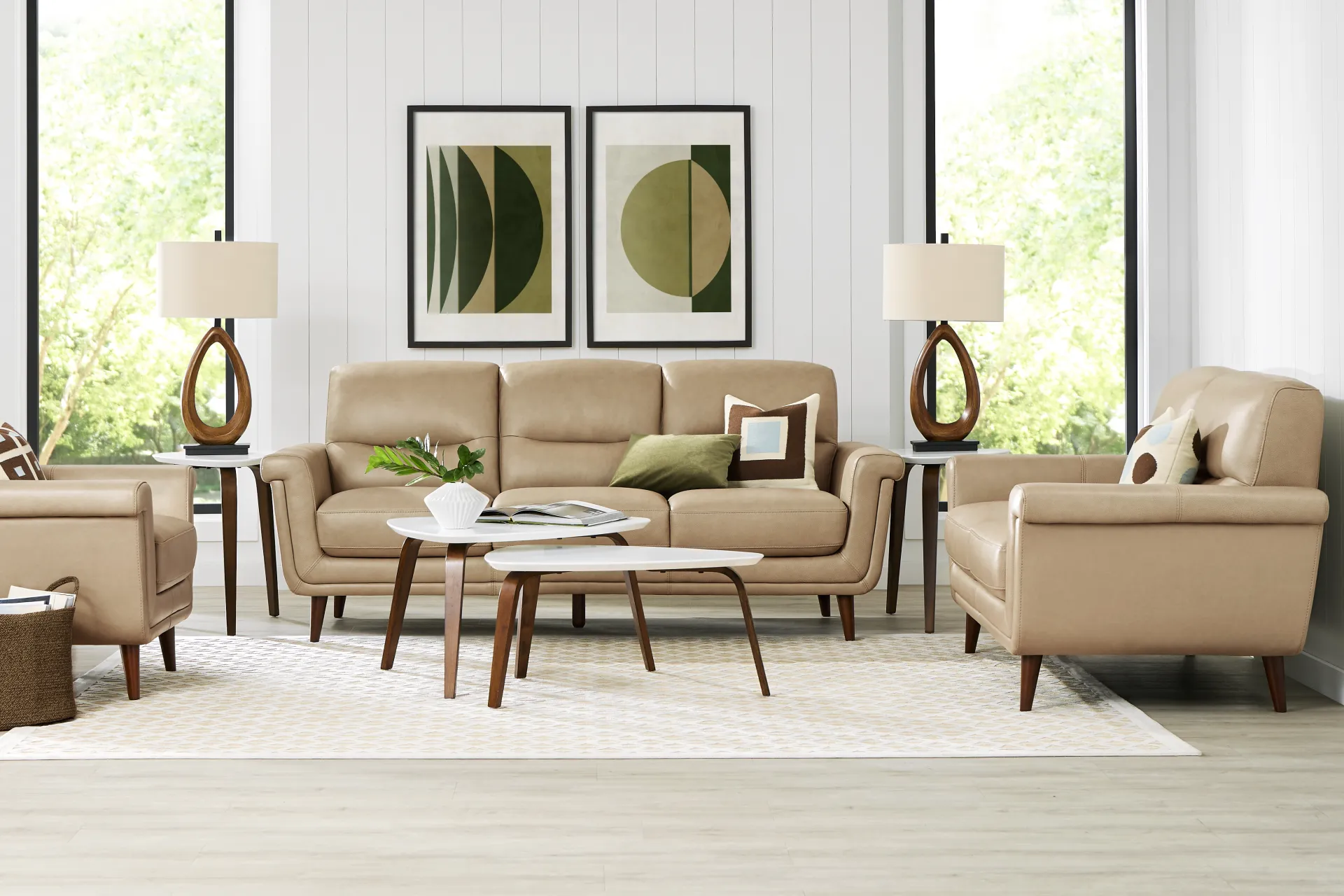 Harrington Park Stone Leather Chair - Image 2