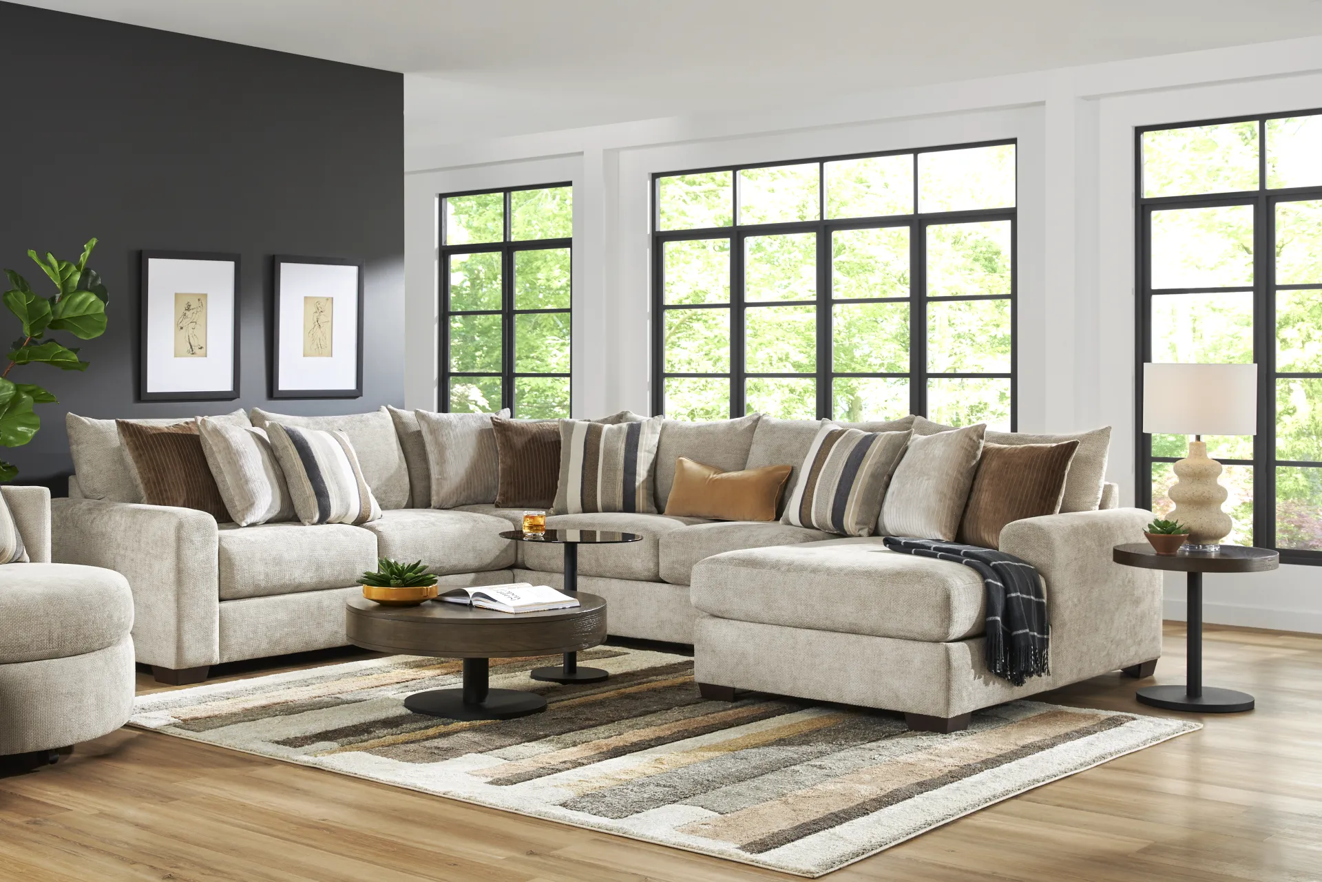 Martin Brown 3 Pc Sectional - Image 1
