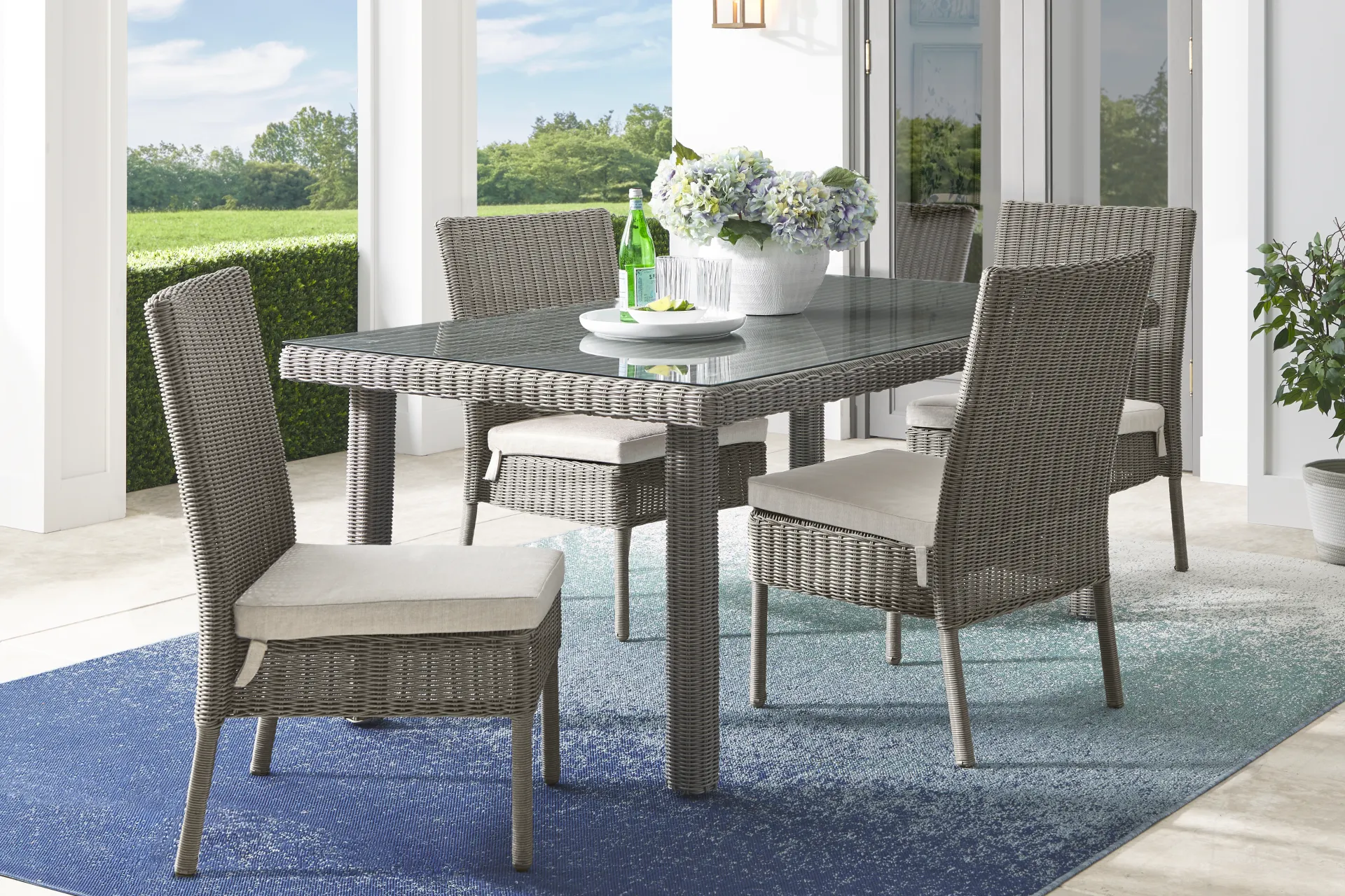 Forest Hills Gray Outdoor Dining Table - Image 2