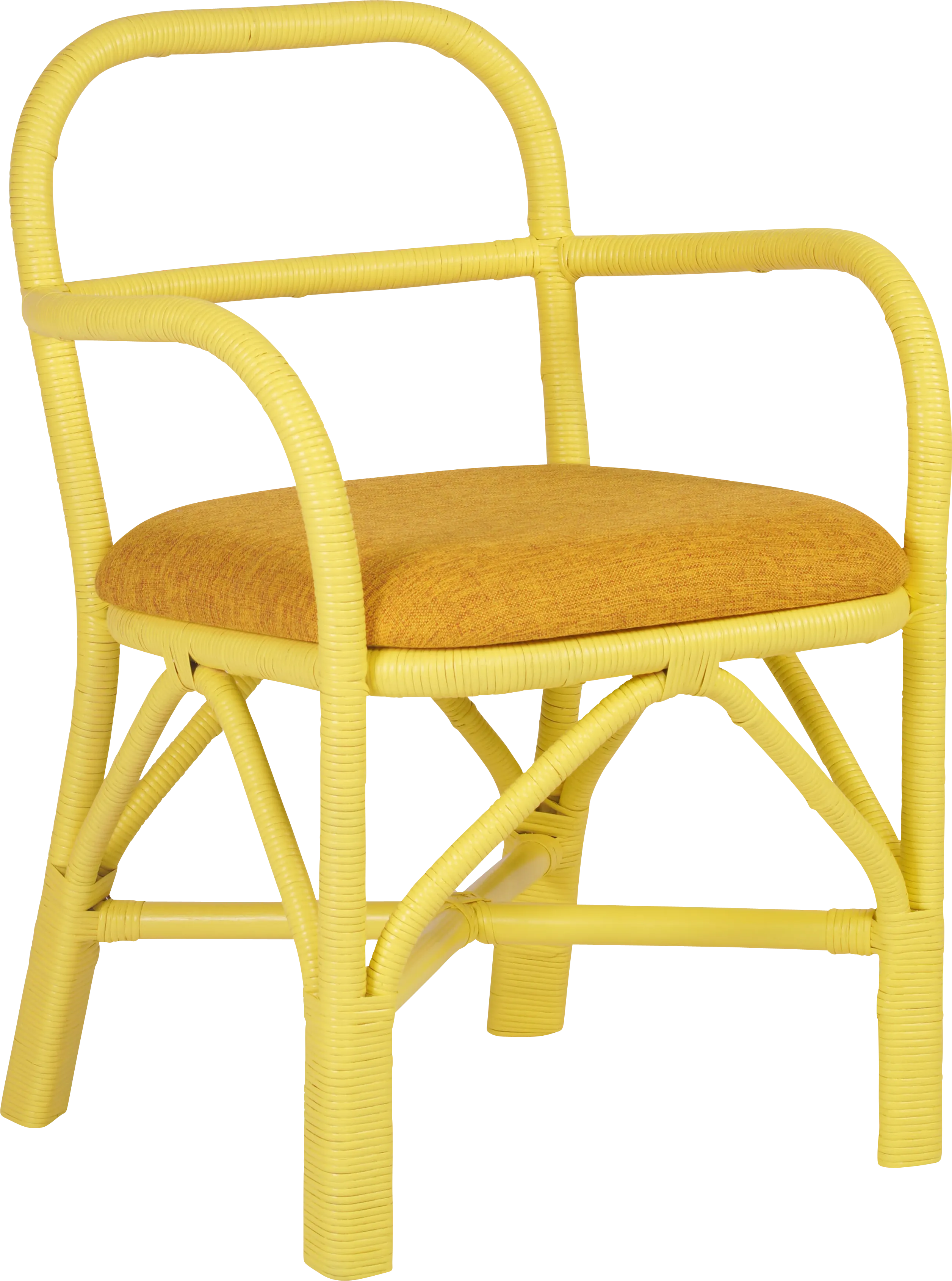 Crosskeys Yellow Arm Chair - Thumbnail - Image 1