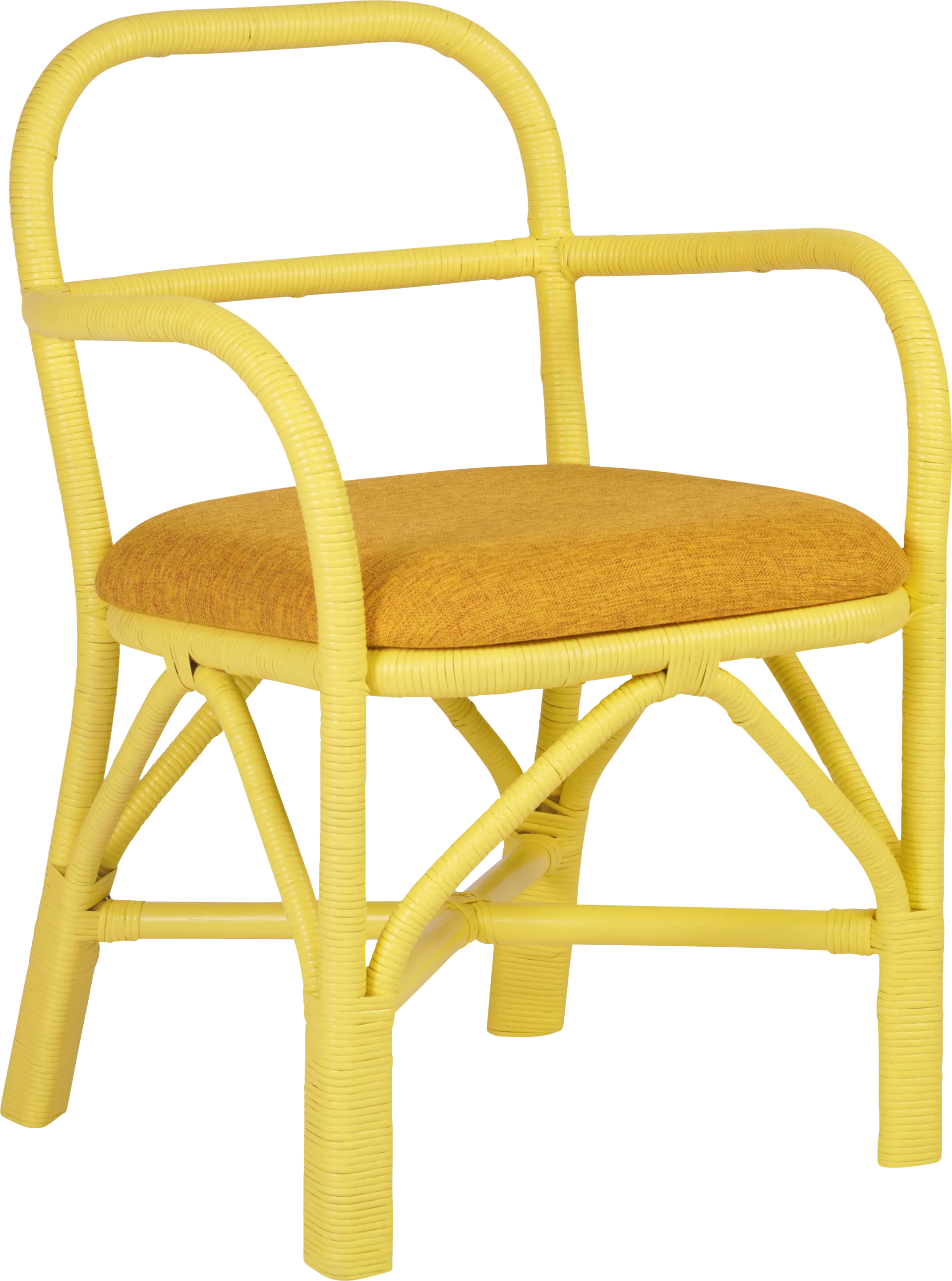 Crosskeys Yellow Arm Chair - Image 1