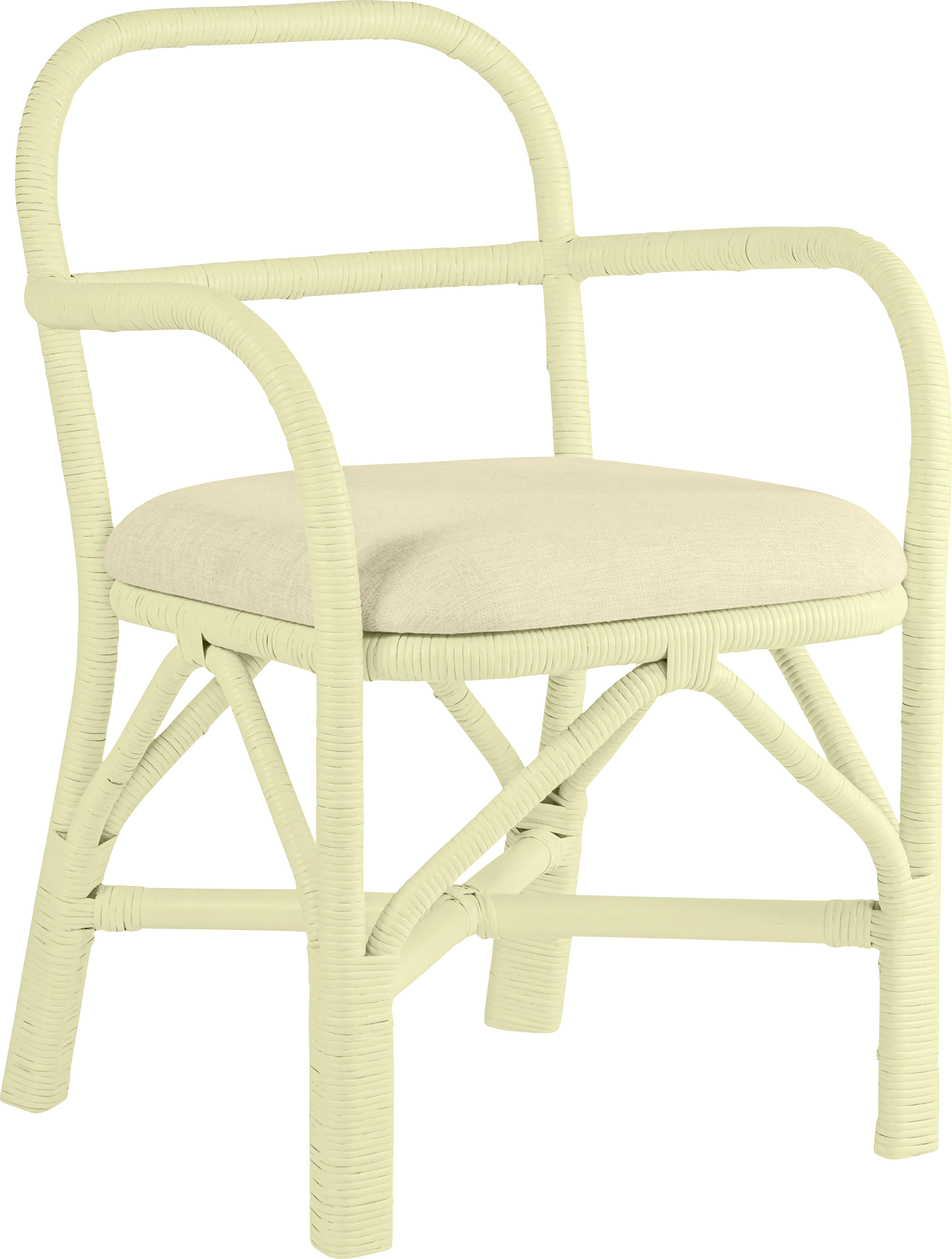 Crosskeys Cream Arm Chair - Thumbnail - Image 1
