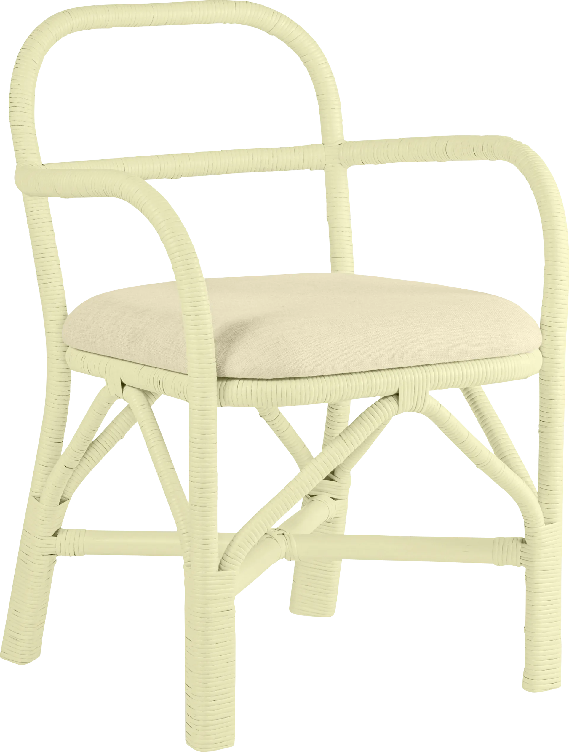 Crosskeys Cream Arm Chair - Image 1