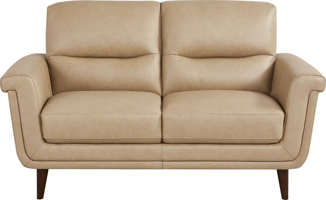 Harrington Park Stone Leather Loveseat