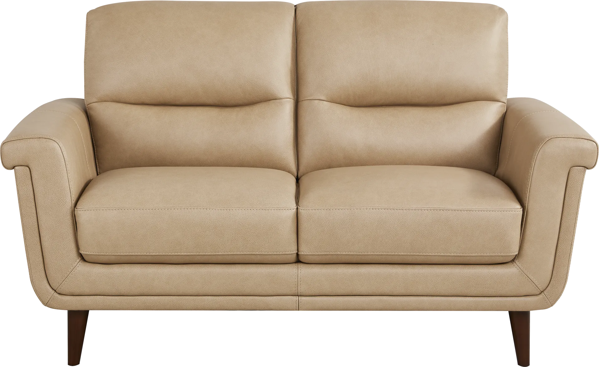 Harrington Park Stone Leather Loveseat - Image 1