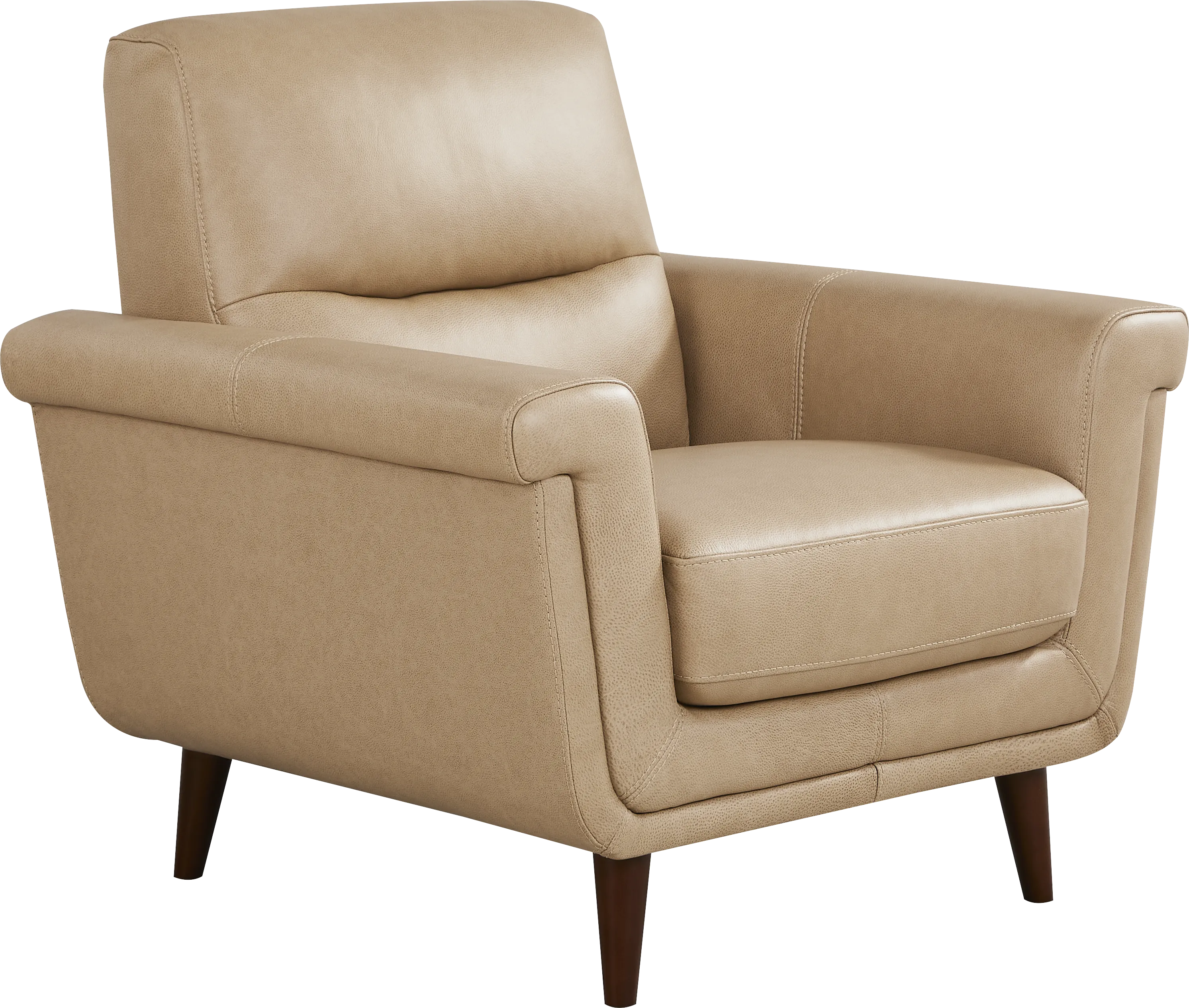 Harrington Park Stone Leather Chair - Thumbnail - Image 1