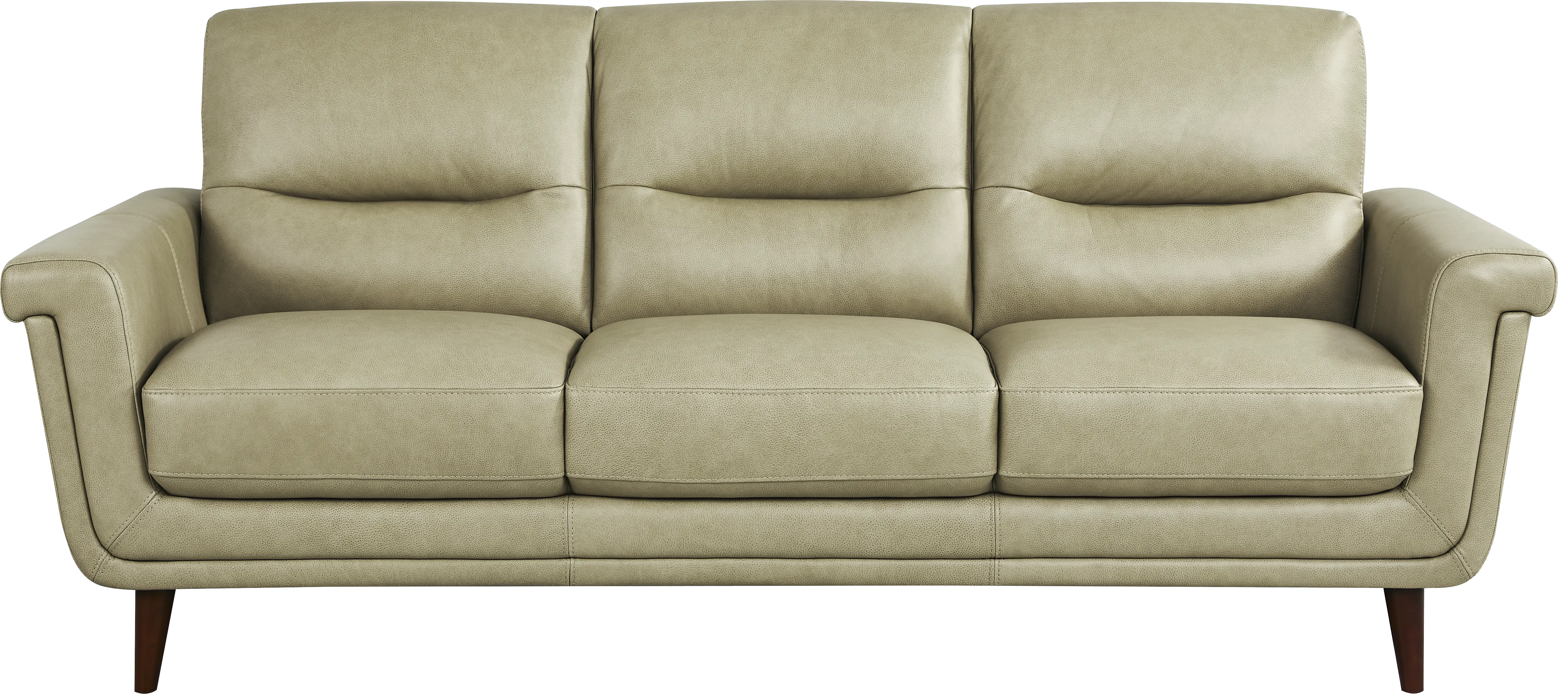 Harrington Park Sage Leather sofa - Thumbnail - Image 1
