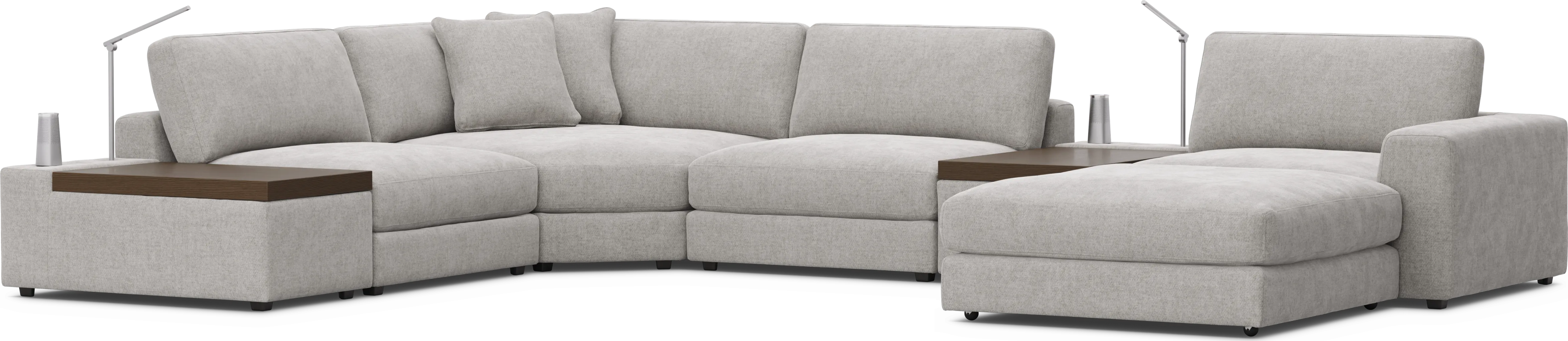 Gray 7 Pc ModularThree with Media Consoles - Thumbnail - Image 2