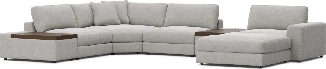 Gray 7 Pc ModularThree