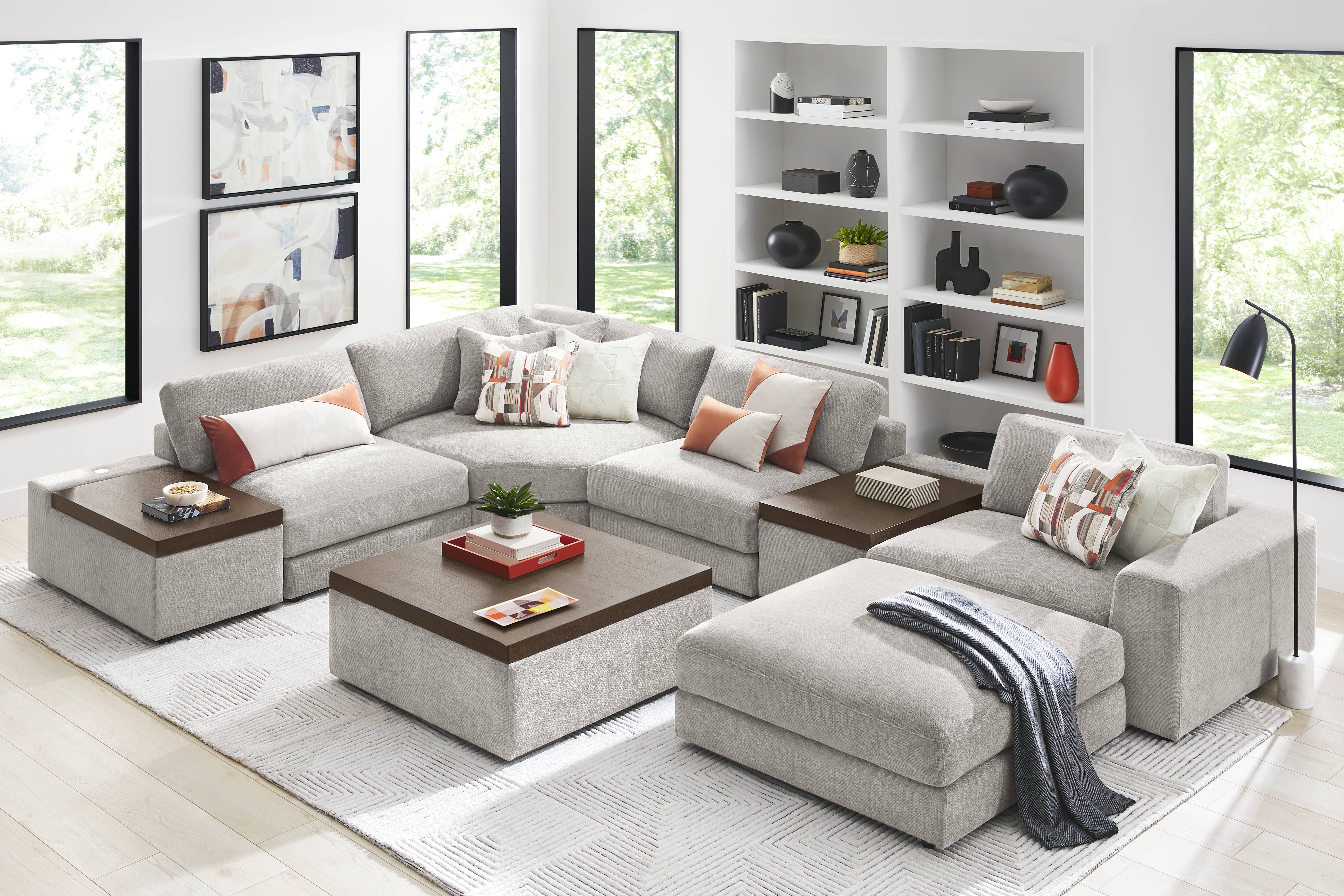 Gray 7 Pc ModularThree - Thumbnail - Image 1