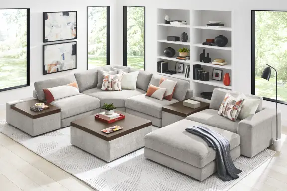 Gray 7 Pc ModularThree