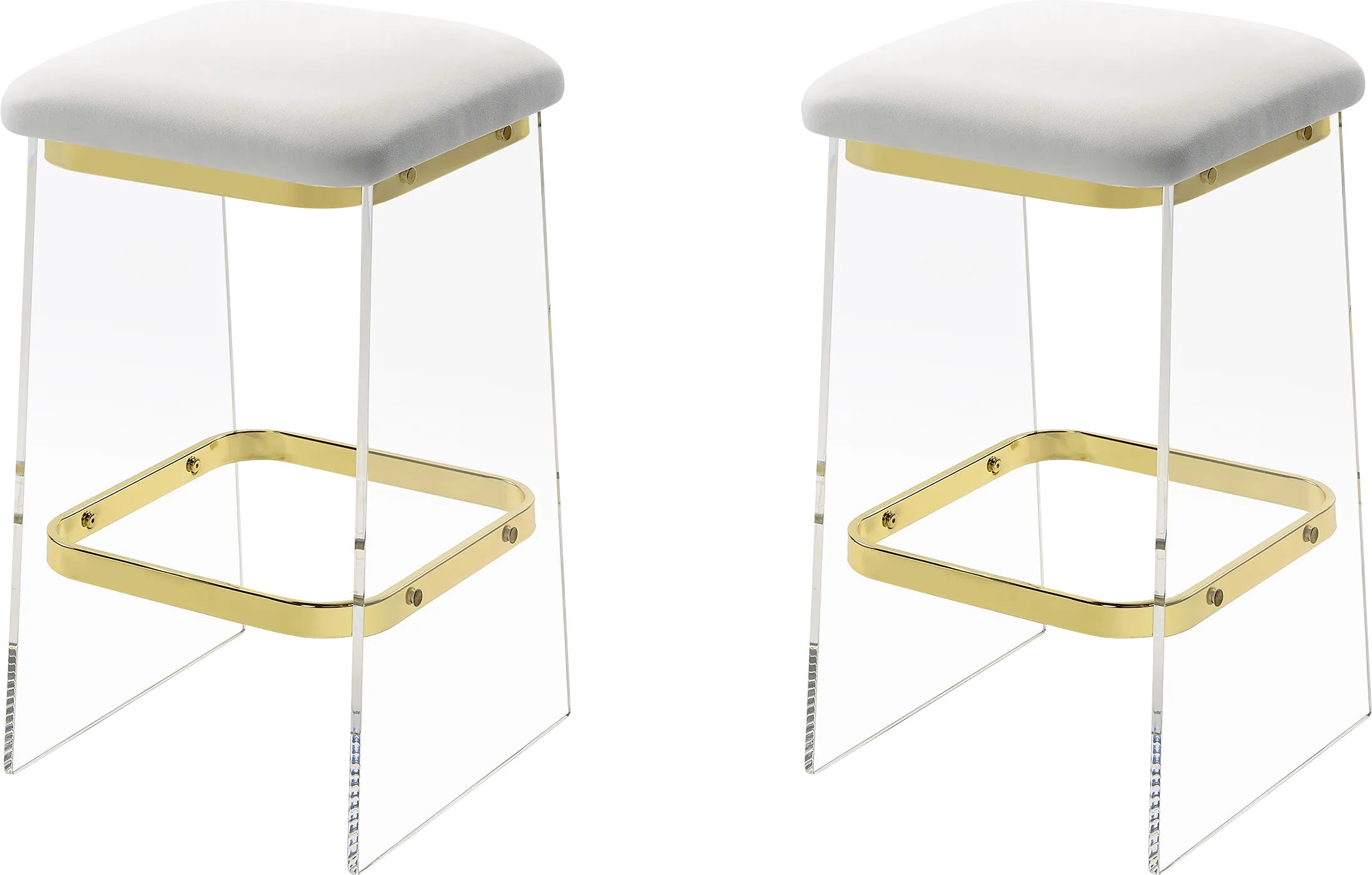 Valelo Gold Counter Stool, Set of 2 - Thumbnail - Image 1