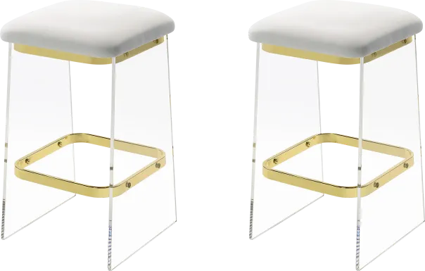 Valelo Gold Counter Stool, Set of 2