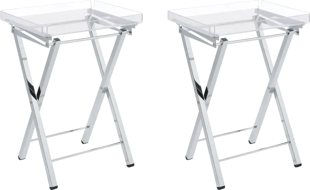 Paeoni Silver End Table, Set of 2