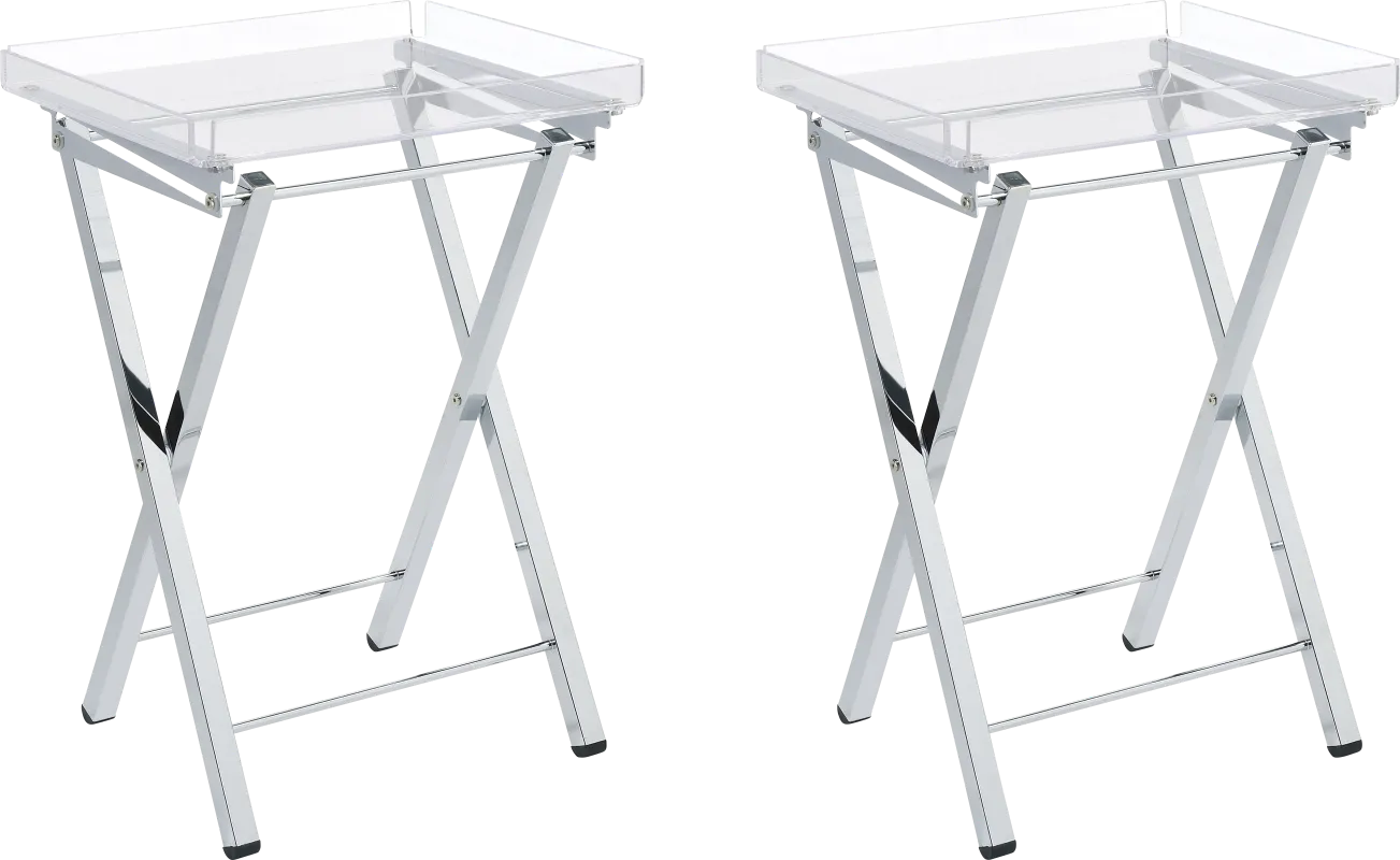 Paeoni Silver End Table, Set of 2