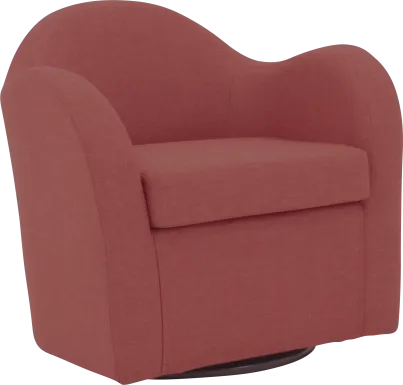 Peliel Orange Swivel Accent Chair