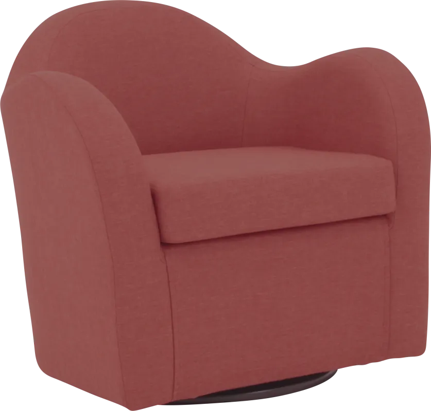 Peliel Orange Swivel Accent Chair