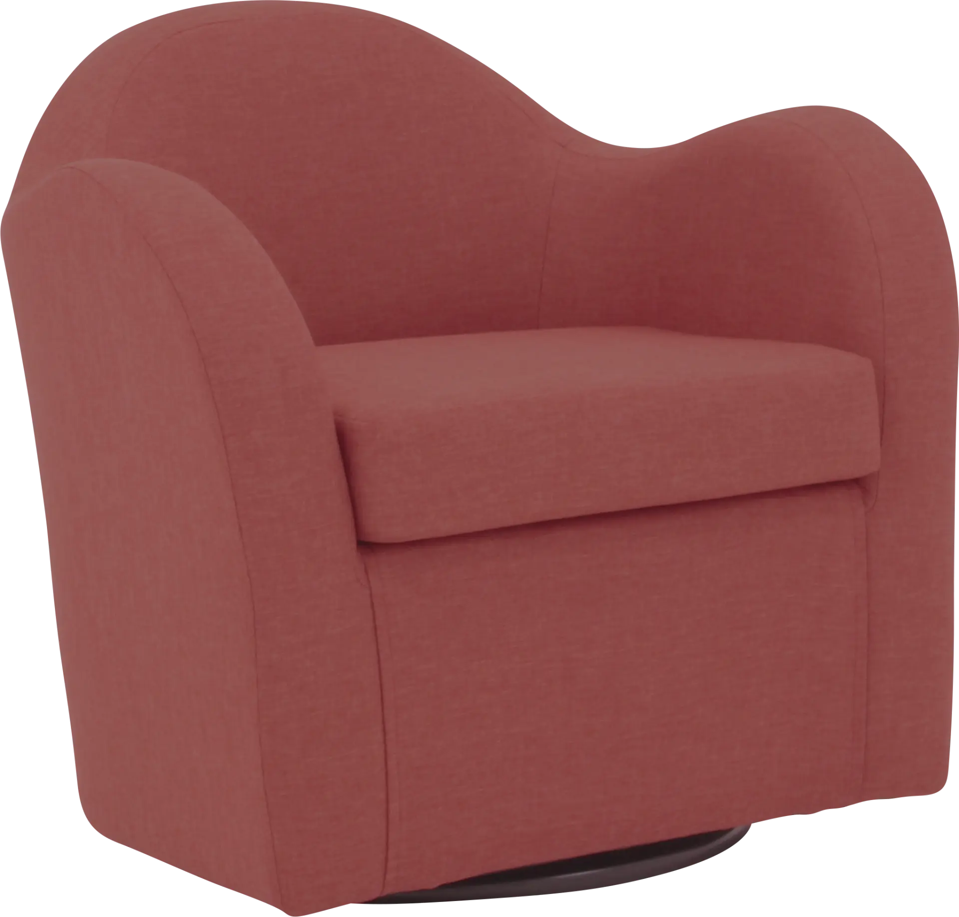 Peliel Orange Swivel Accent Chair