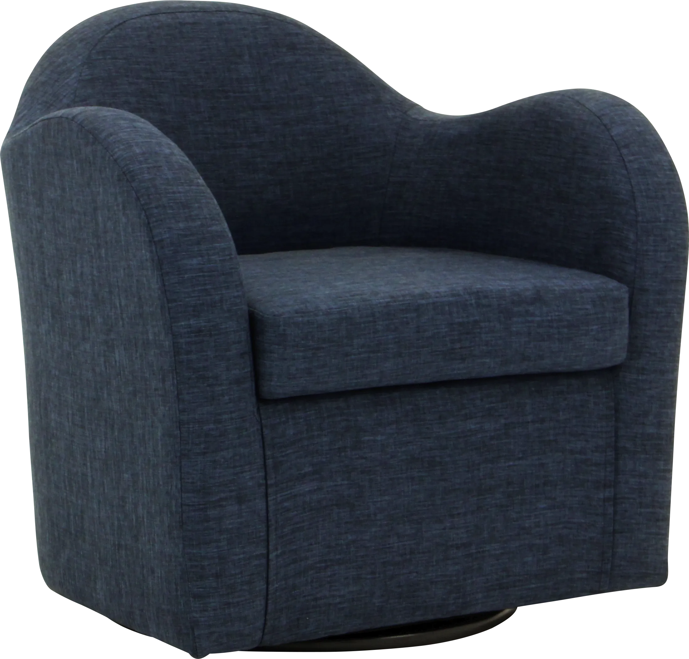 Peliel Navy Swivel Accent Chair - Thumbnail - Image 1