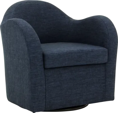Peliel Navy Swivel Accent Chair