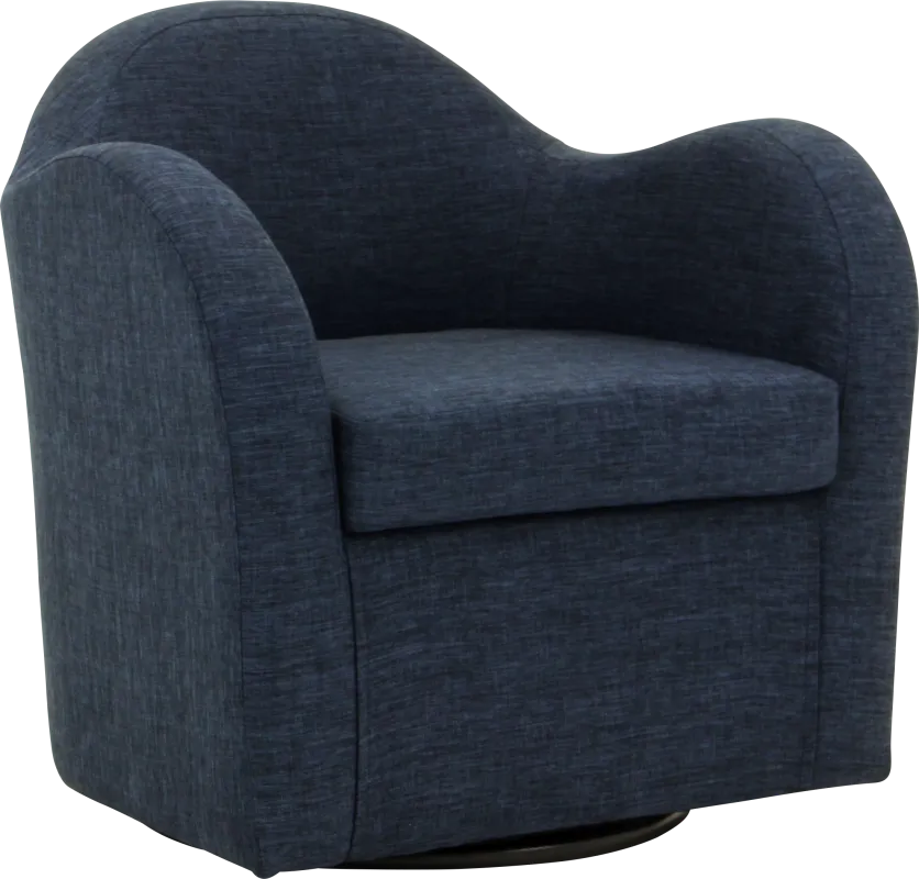 Peliel Navy Swivel Accent Chair