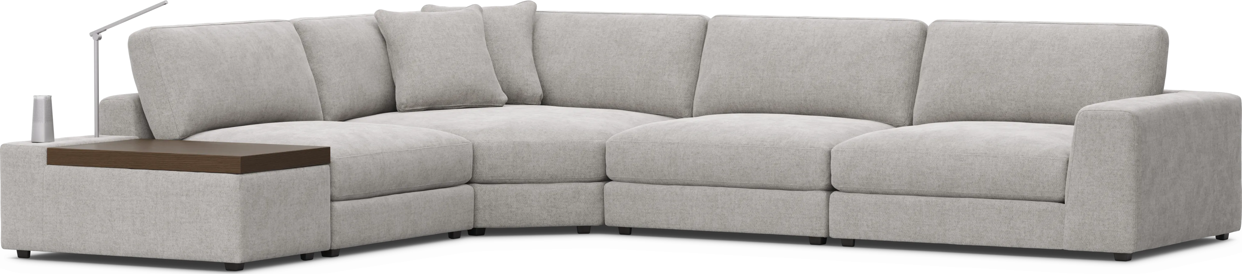 Gray 5 Pc ModularThree with Media Console - Thumbnail - Image 2