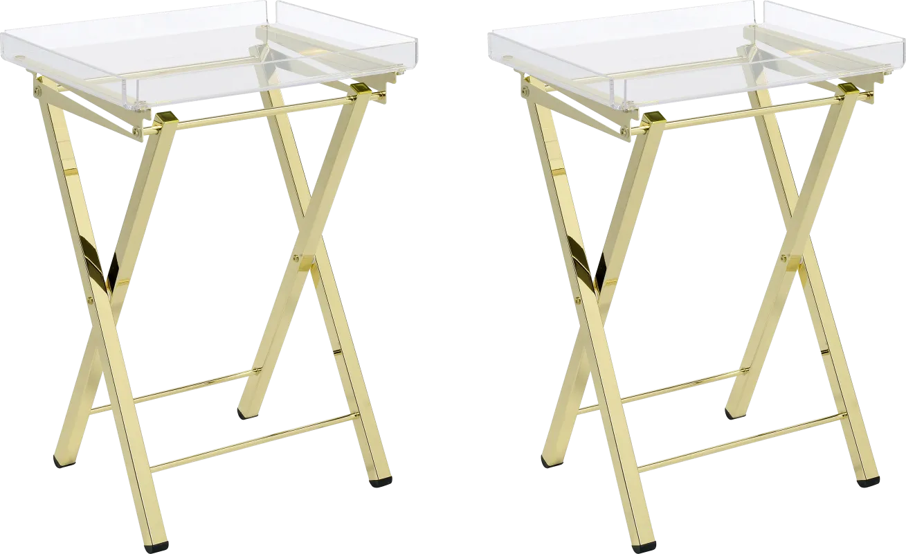 Paeoni Gold End Table, Set of 2