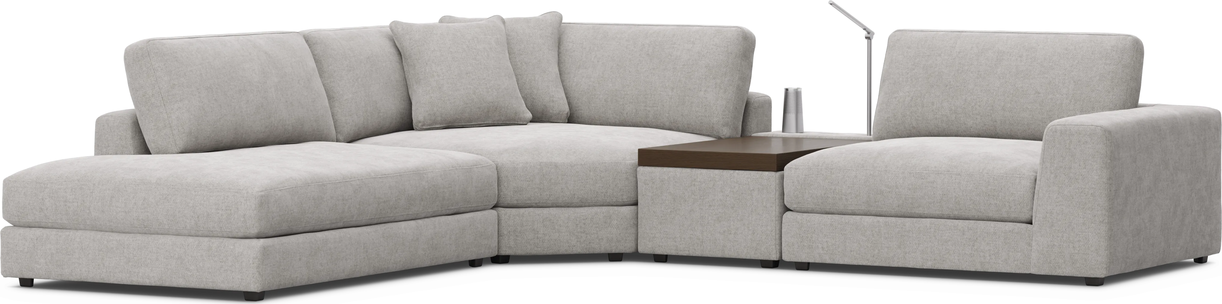 Gray 4 Pc ModularThree with Media Console - Thumbnail - Image 2