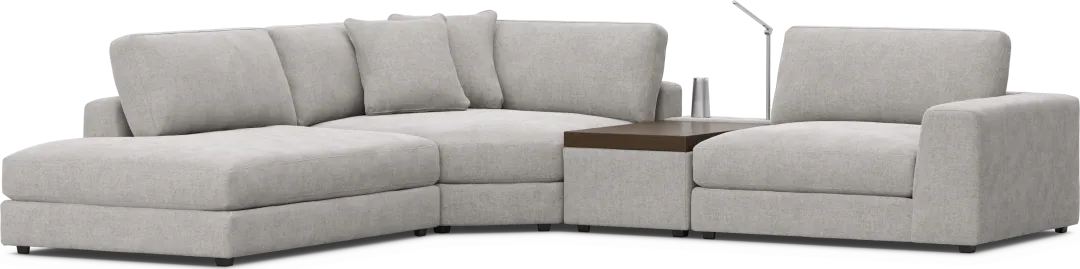 Gray 4 Pc ModularThree with Media Console