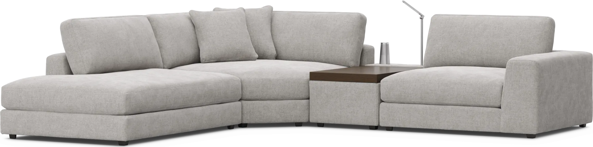Gray 4 Pc ModularThree with Media Console - Image 2