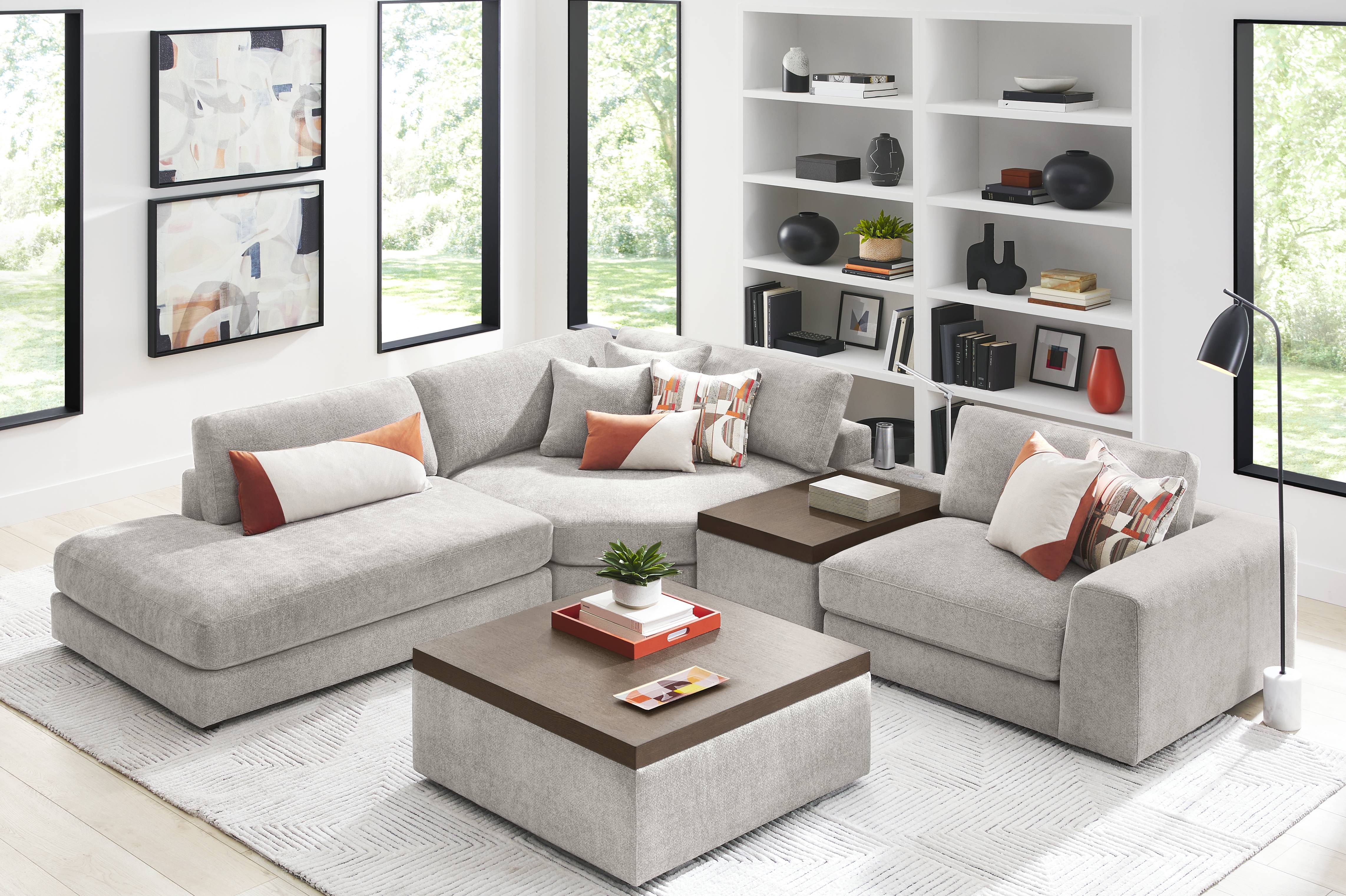 Gray 4 Pc ModularThree with Media Console