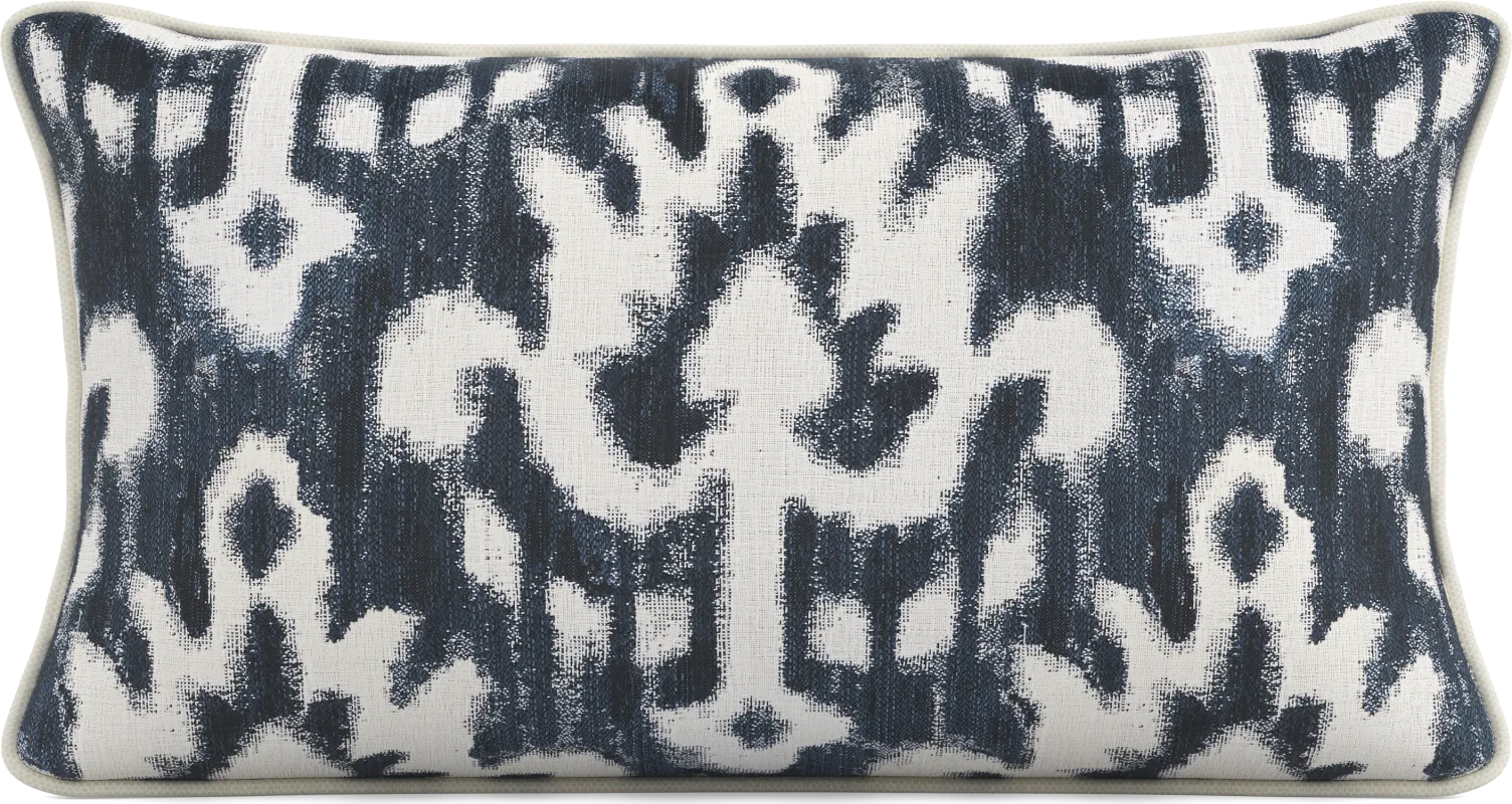 Patra Indigo Indoor/Outdoor Kidney Pillow