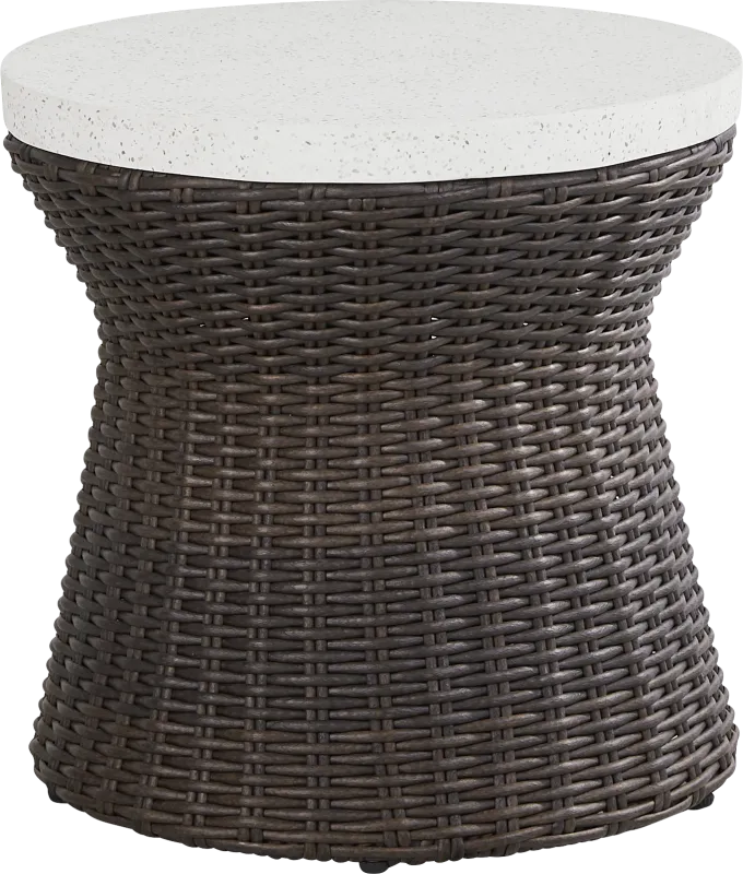 Ria Espresso Outdoor End Table