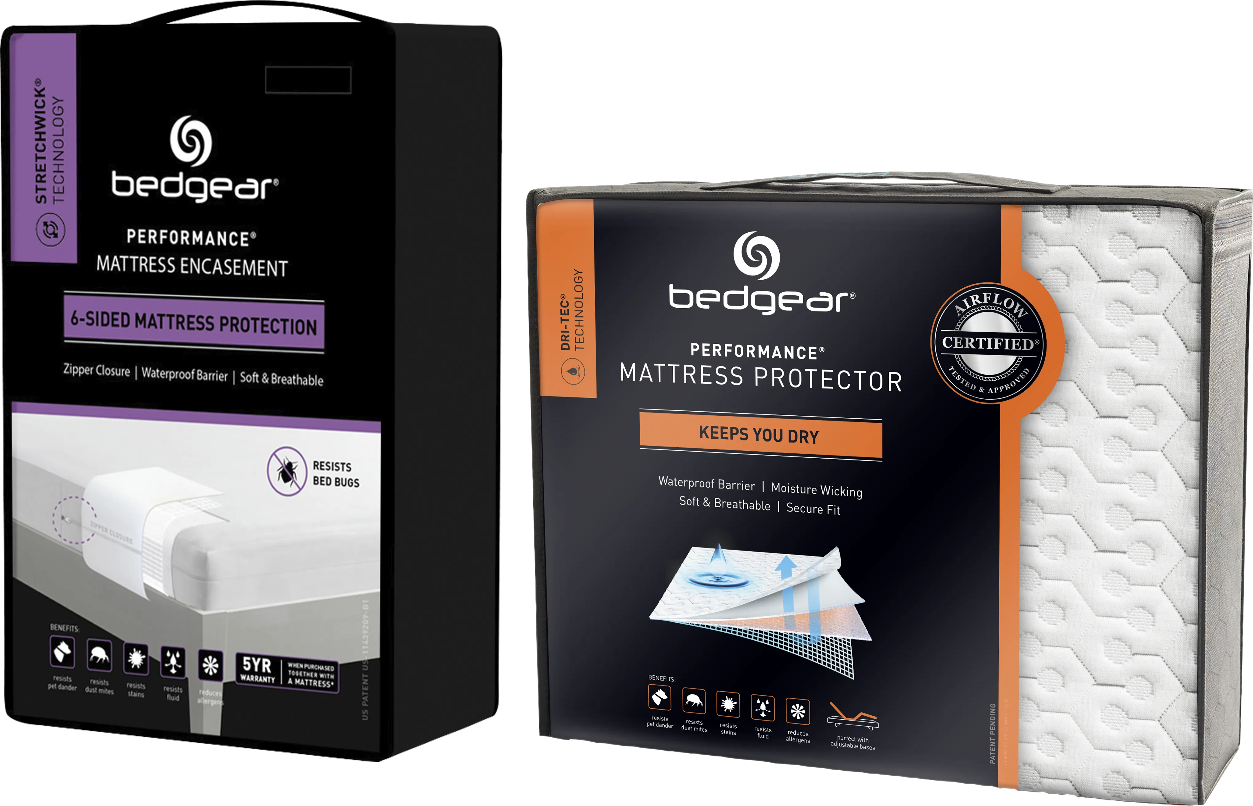 Bedgear StretchWick MattresSkin California King Mattress Encasement and Dri-Tec Protector Bundle - Thumbnail - Image 1