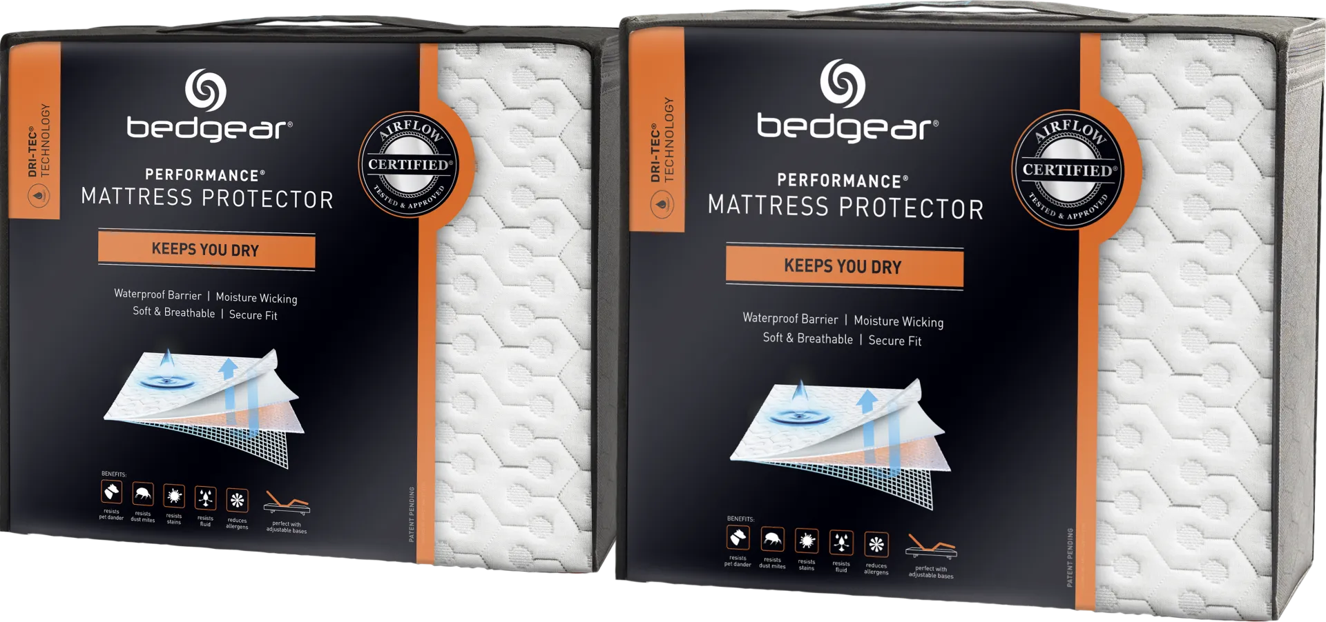 Bedgear Dri-Tec Twin/Full Mattress Protector Bundle - Image 1