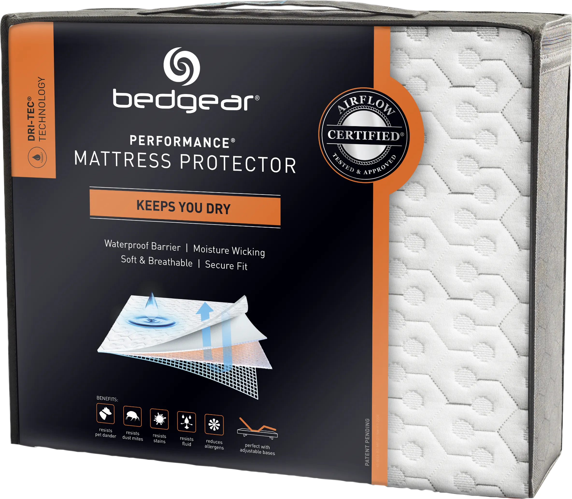 Bedgear Dri-Tec Split Head Queen Mattress Protector - Thumbnail - Image 1
