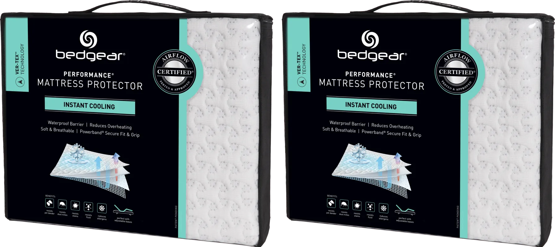 Bedgear Ver-Tex Queen Mattress Protector Bundle