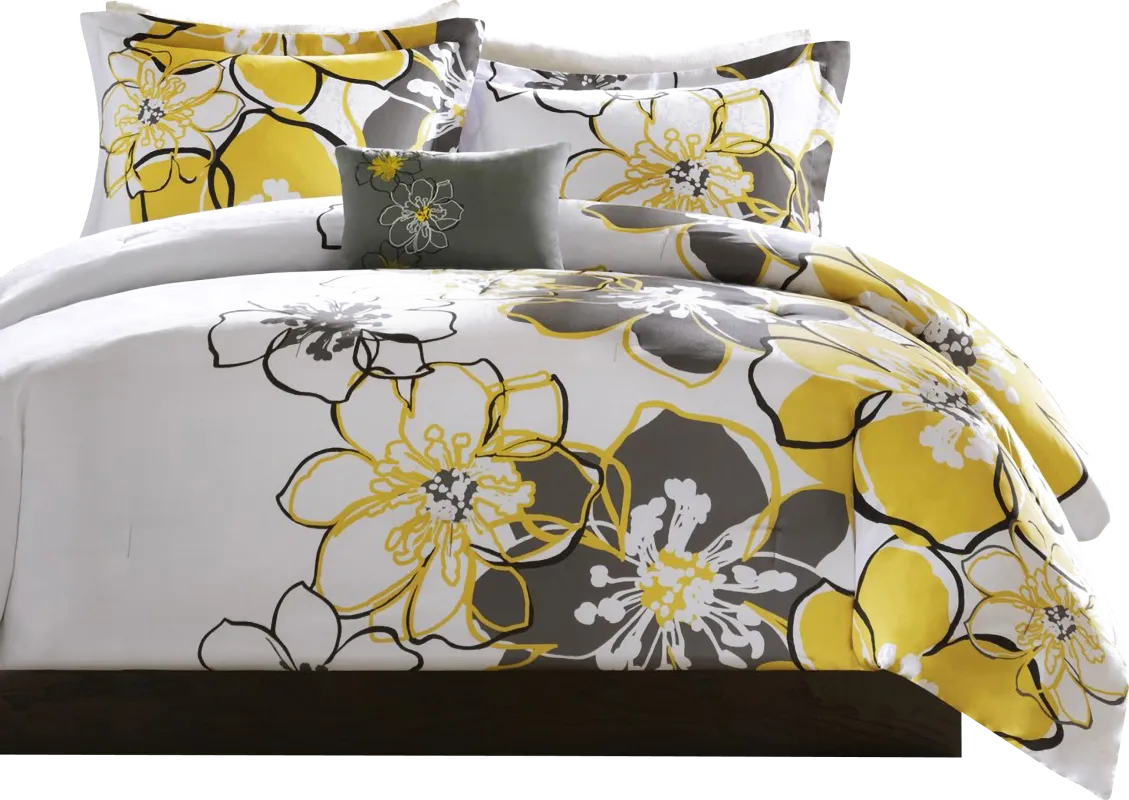 Aleen Yellow King Comforter Set