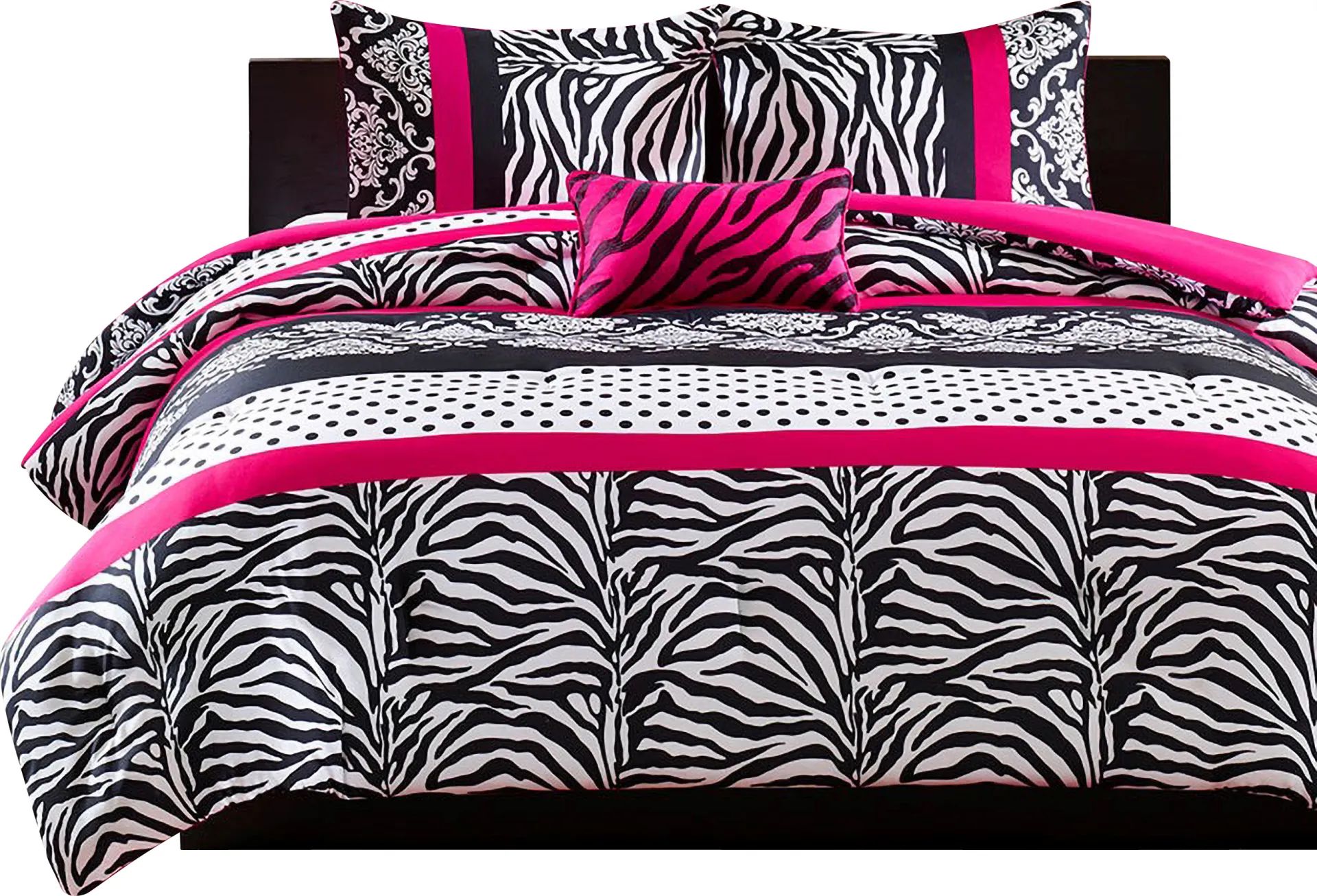 Dexe Pink Full Comforter Set - Image 1