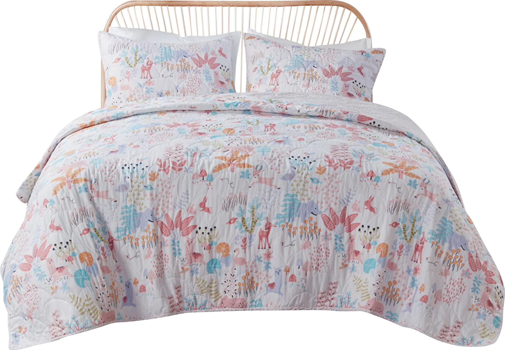 Maiya Blush Twin Quilt Set - Image 1