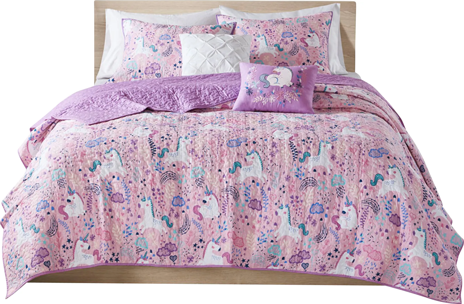 Nicor Pink Twin Quilt Set - Image 1
