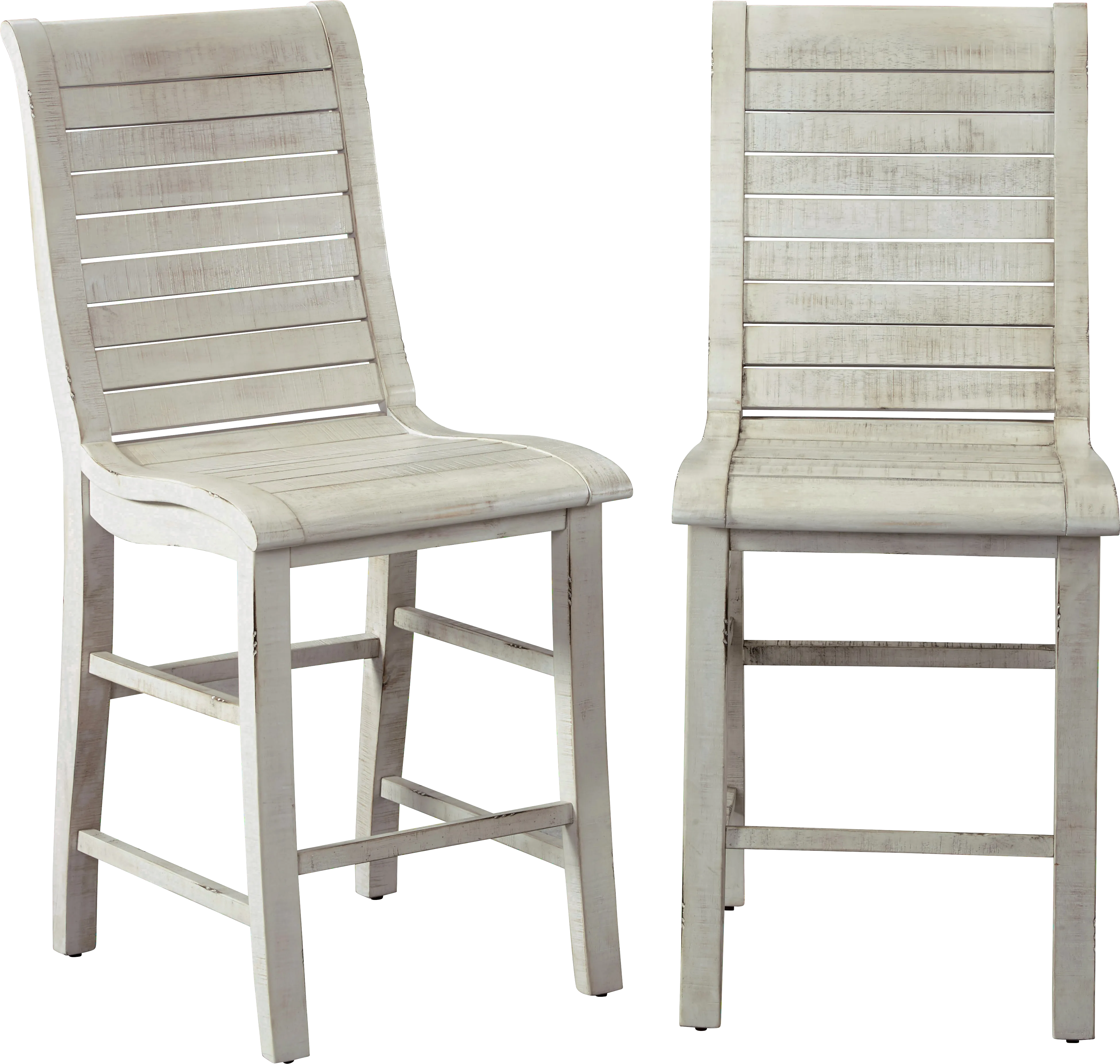 Mangels White Counter Height Stool, Set of 2 - Image 1