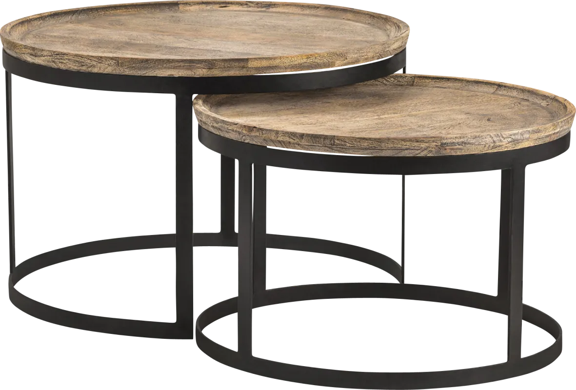 Ramseur Black Cocktail Table, Set of 2