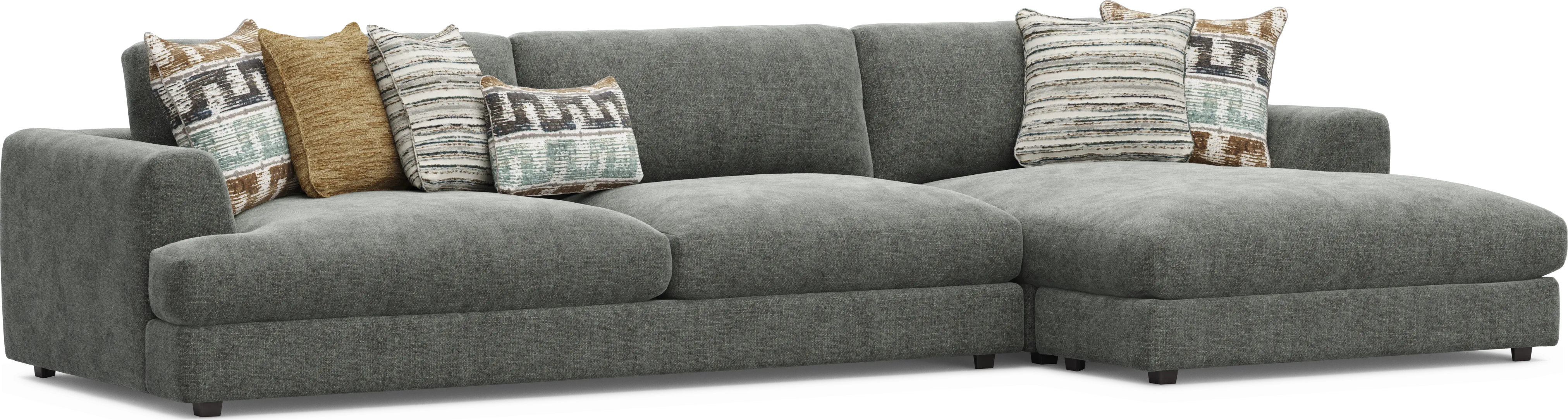 Montecito Charcoal 2 Pc Sectional - Thumbnail - Image 1