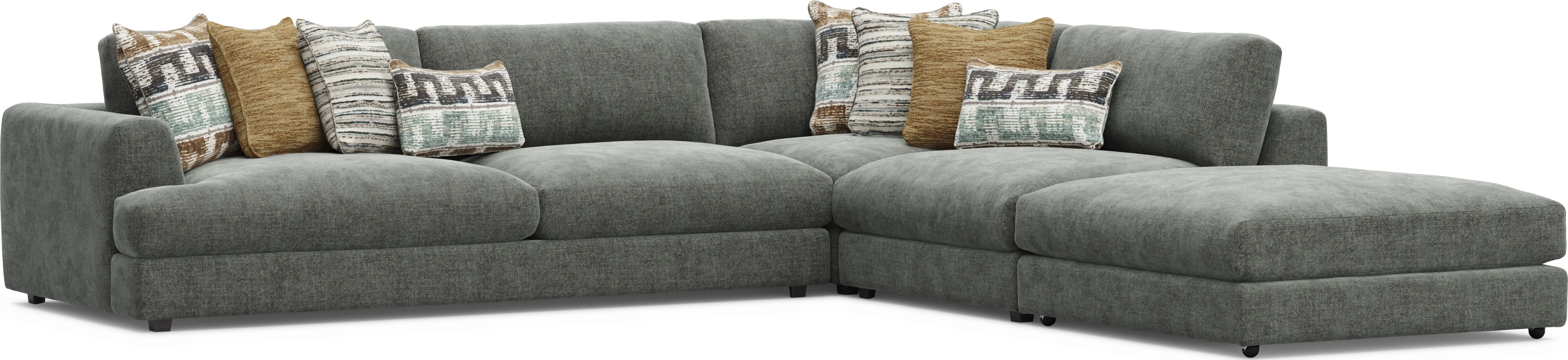 Montecito Charcoal 4 Pc Sectional - Thumbnail - Image 1