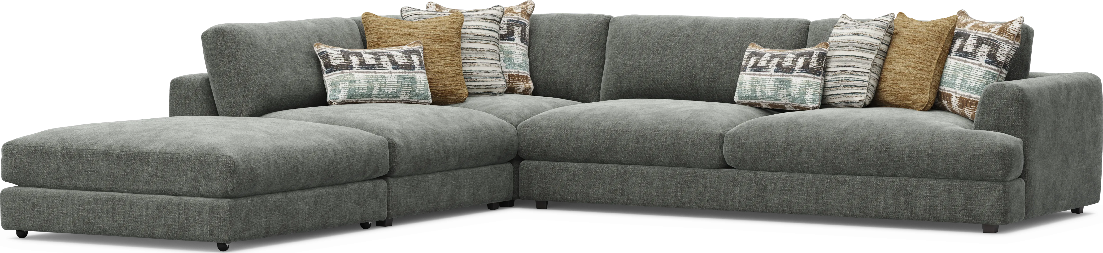 Montecito Charcoal 4 Pc Sectional - Thumbnail - Image 1