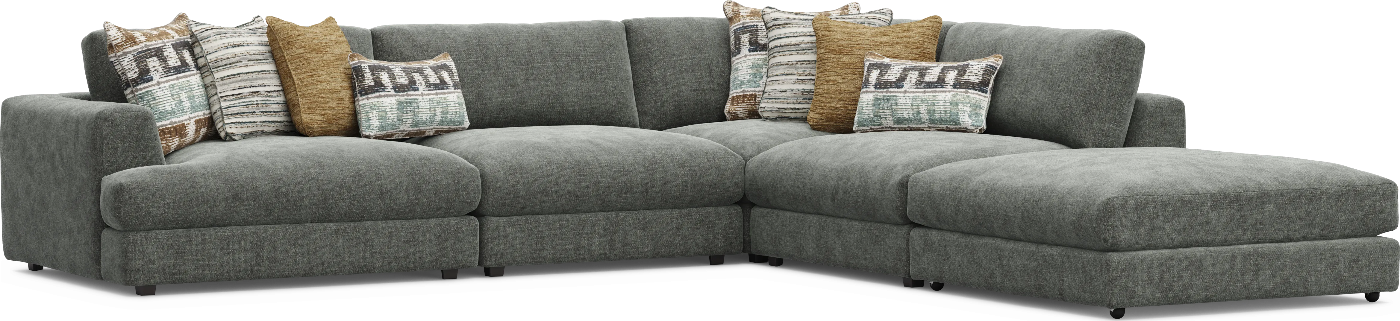 Montecito Charcoal 5 Pc Sectional - Thumbnail - Image 1