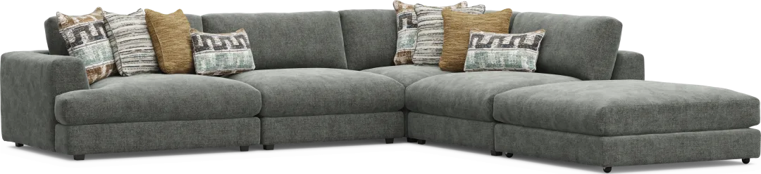 Montecito Charcoal 5 Pc Sectional